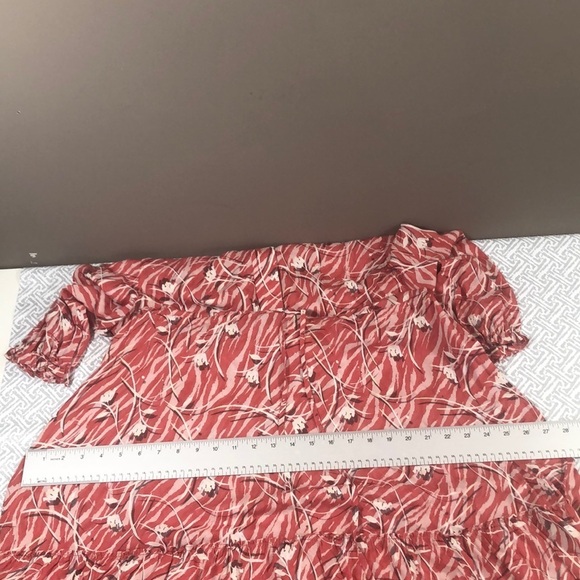 All Saints Alise Kazuno Floral Print Drawstring Dress 8 - Picture 11 of 13